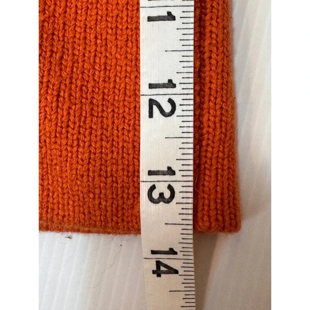 Eileen Fisher Sweater Womens L Orange Zip Up Mock Neck Casual Summer Layering‎